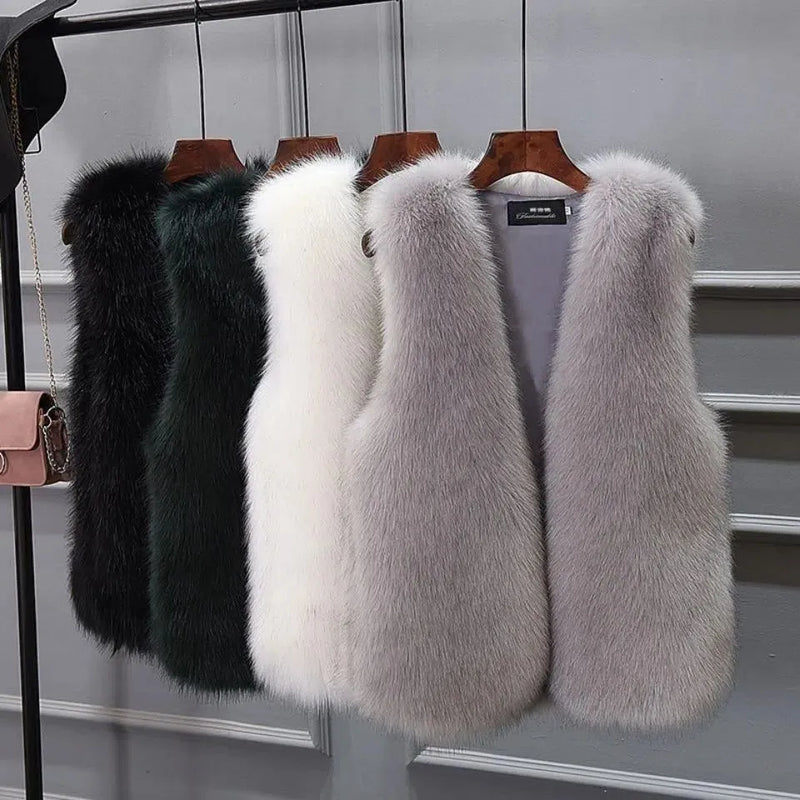 Round Neck Sleeveless Velvet Vest | Delphi Collection