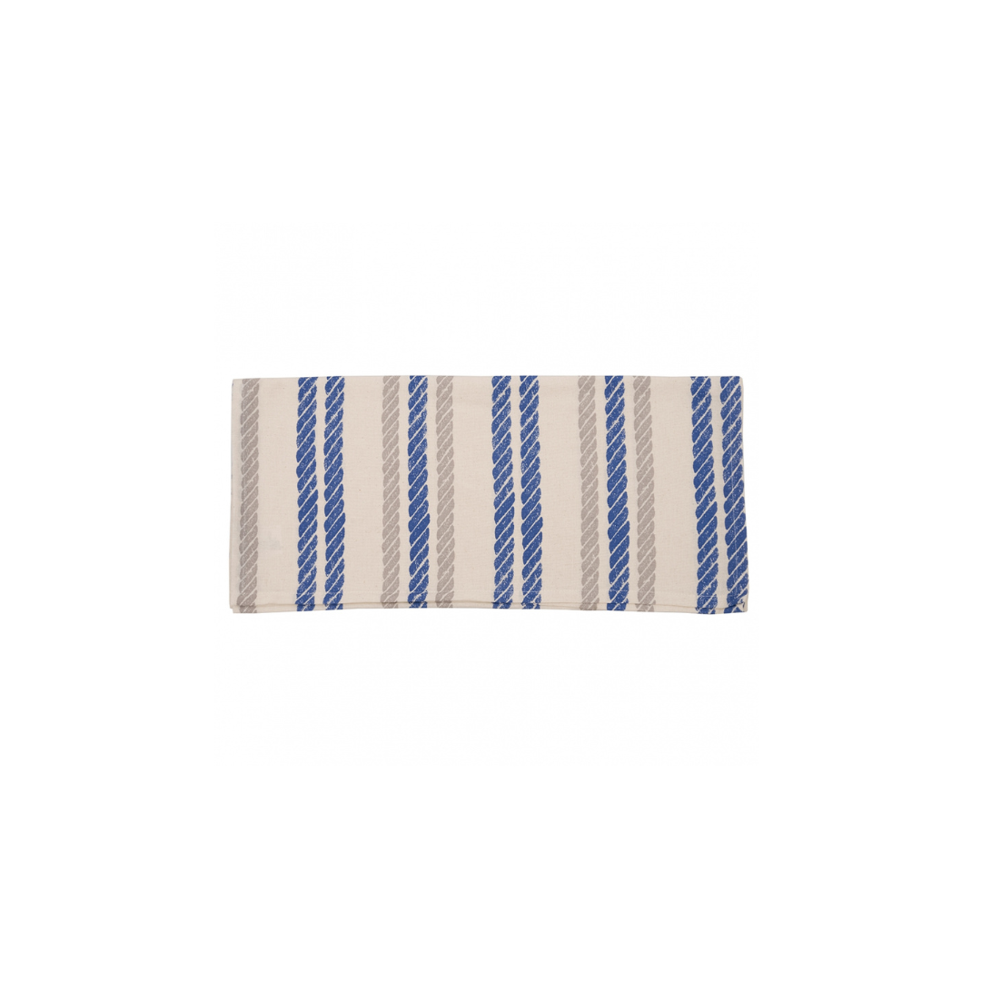 Rope Motif Table Runner | Blue&Ecru