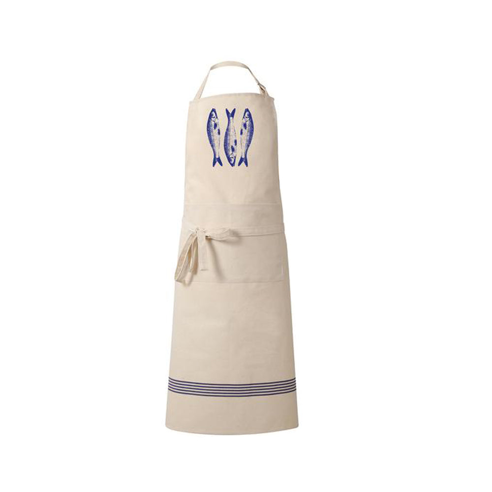 Natural & Blue Sardine Apron