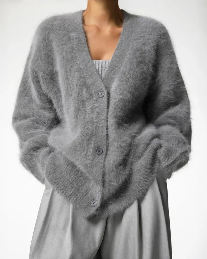 Soft Knit Button Front Long Sleeve Cardigan