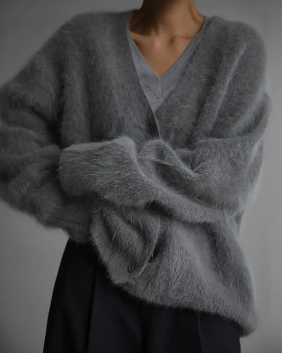 Soft Knit Button Front Long Sleeve Cardigan
