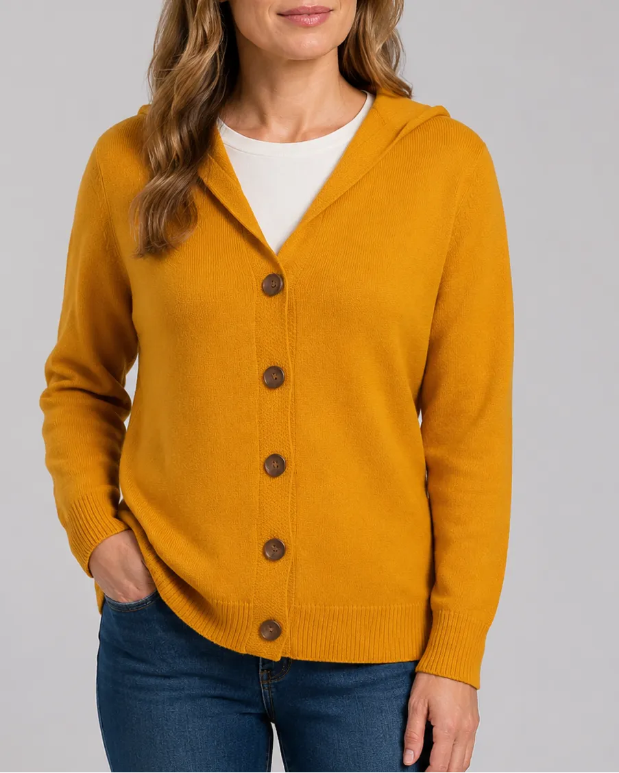 Soft Knit Relaxed Button Front Cardigan