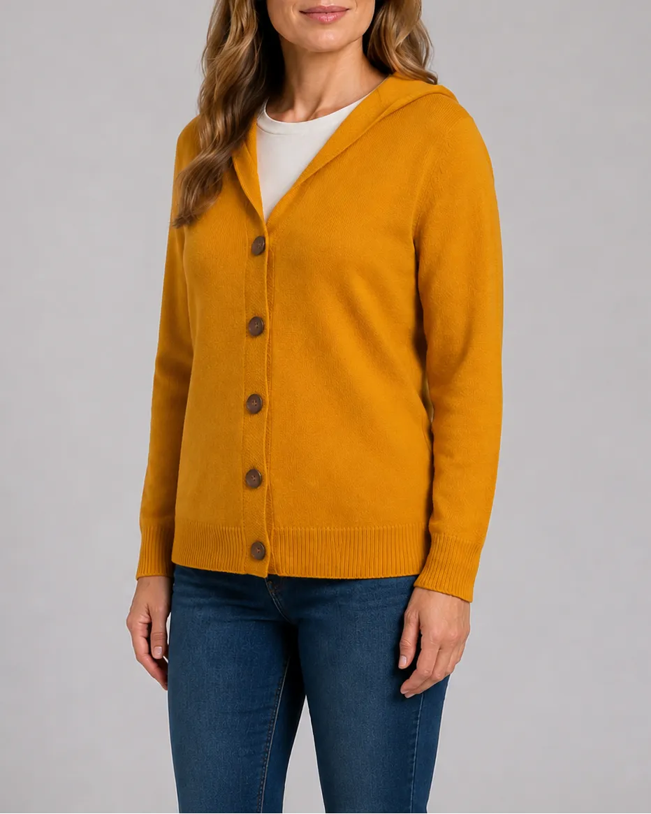 Soft Knit Relaxed Button Front Cardigan