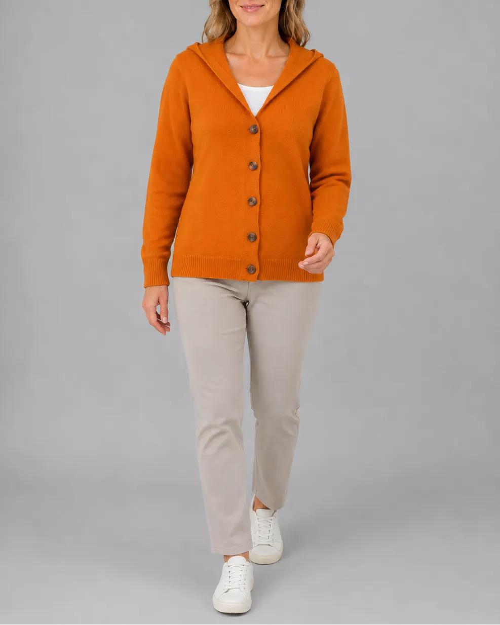 Soft Knit Relaxed Button Front Cardigan