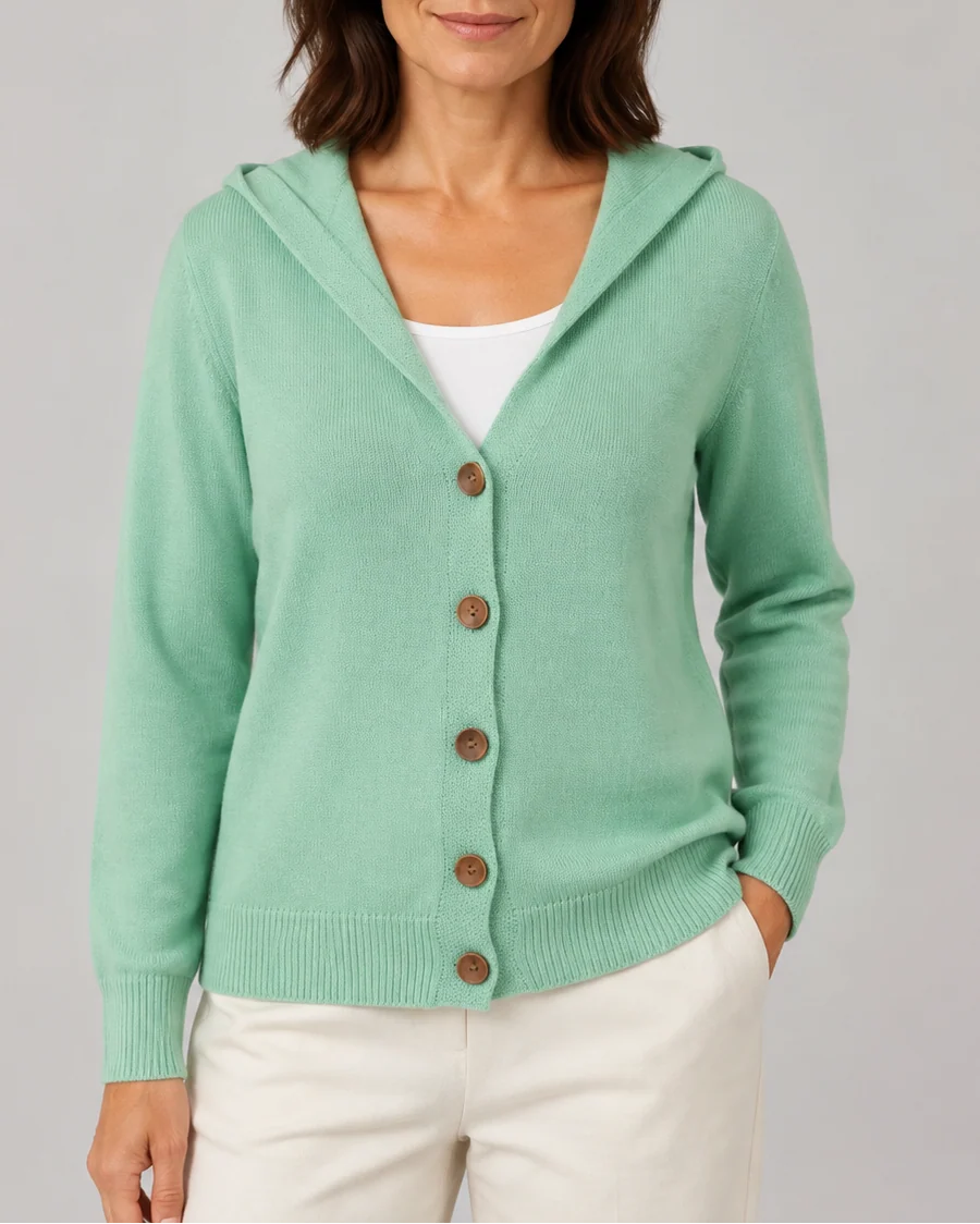 Soft Knit Relaxed Button Front Cardigan