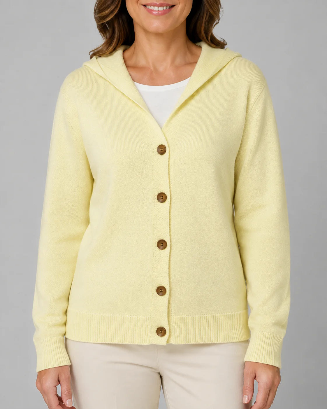 Soft Knit Relaxed Button Front Cardigan