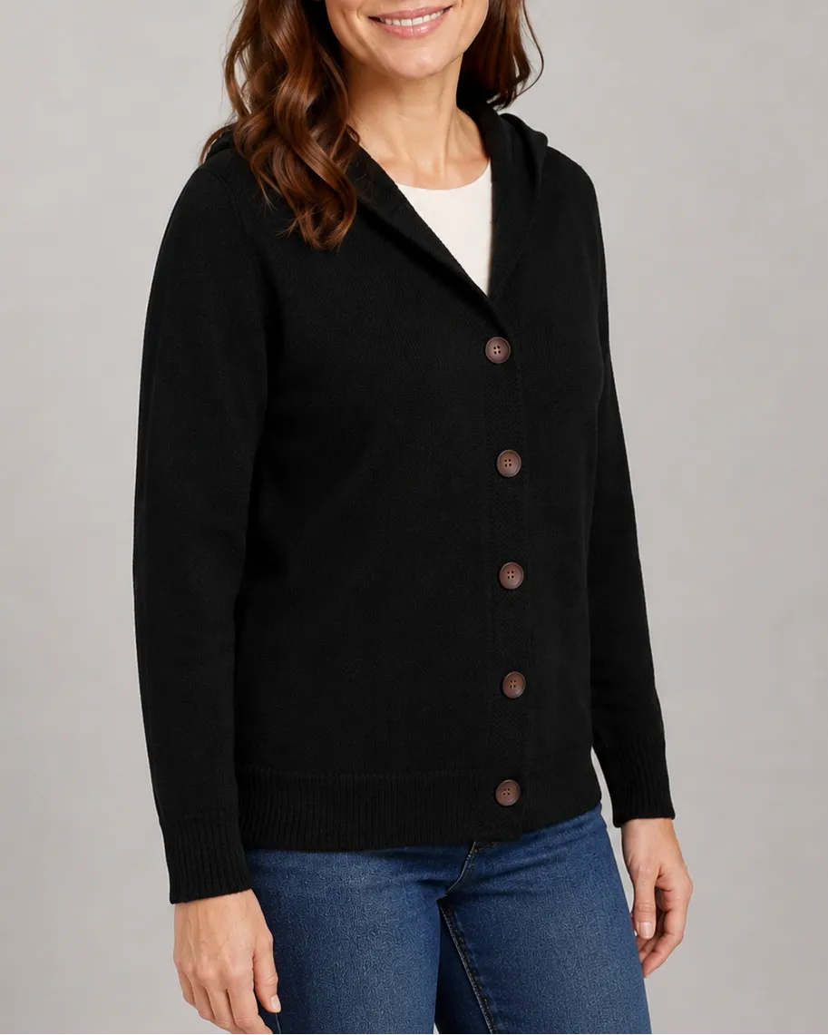 Soft Knit Relaxed Button Front Cardigan