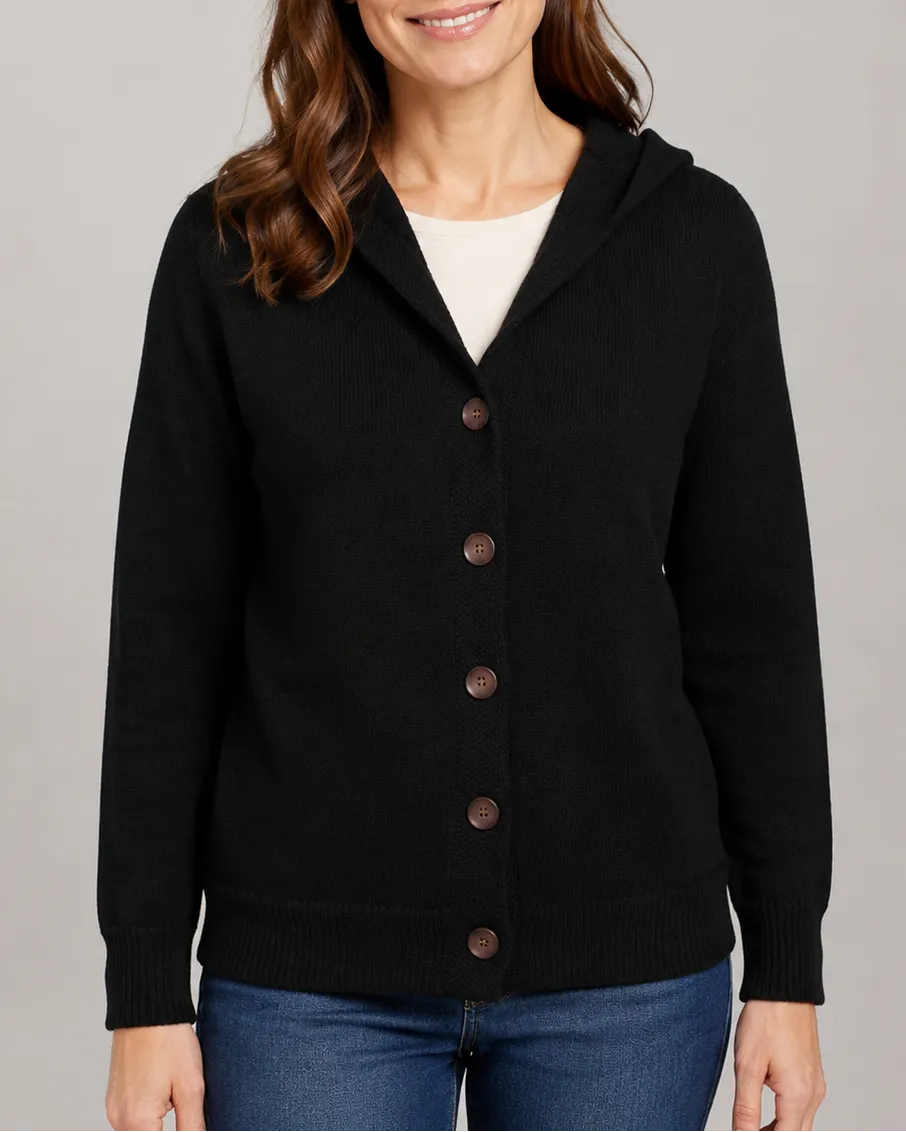 Soft Knit Relaxed Button Front Cardigan