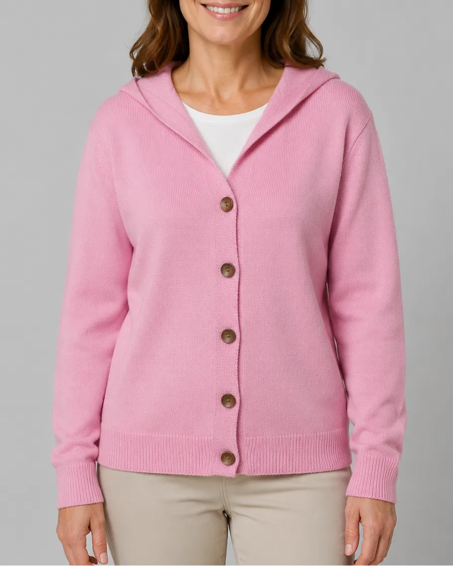 Soft Knit Relaxed Button Front Cardigan