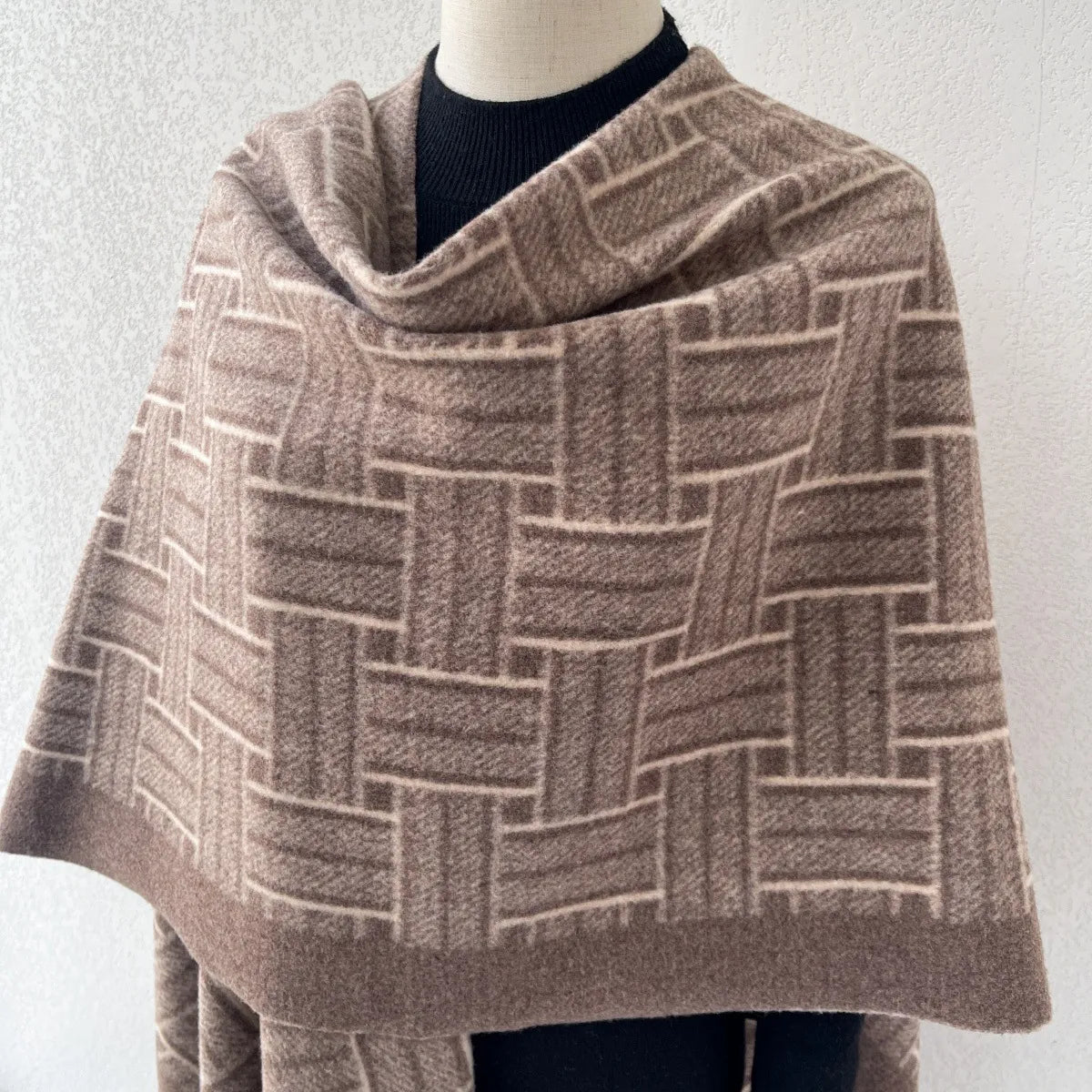 Tassel Trim Open Front Cape Shawl Wrap | Aurelia Collection