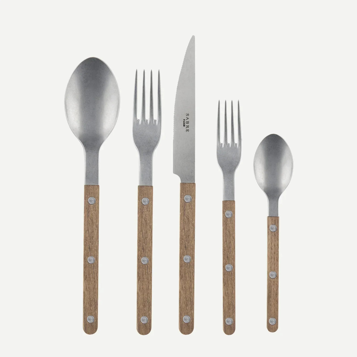 Bistrot  5 Pieces Flatware Set - Vintage, Teak