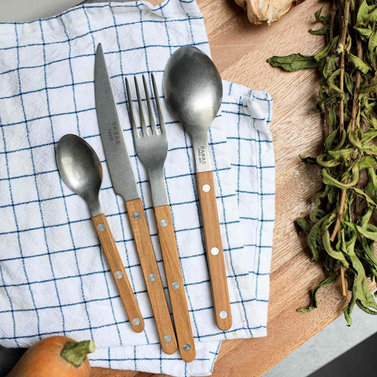 Bistrot  5 Pieces Flatware Set - Vintage, Teak