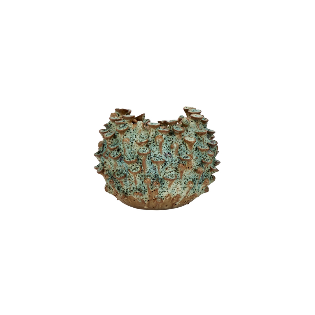 Green Moss Vase Coral Effect | Medium