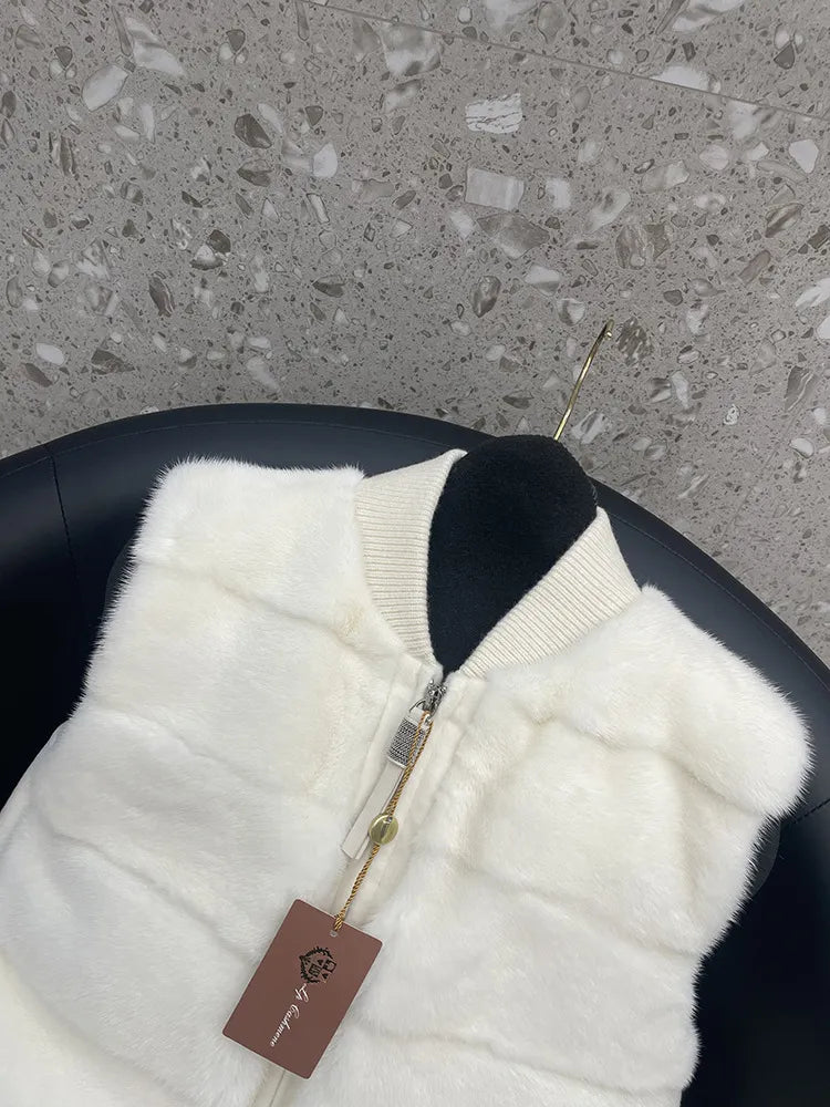 Women's Cashmere Autumn Vest | Chic Sleeveless Stand-Collar Short Jacket
