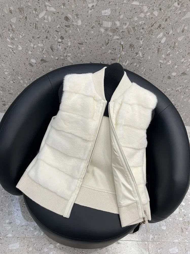 Women's Cashmere Autumn Vest | Chic Sleeveless Stand-Collar Short Jacket