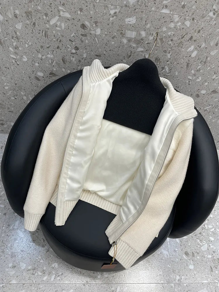 Women's Cashmere Goose Down Jacket | Elegant Warm Winter Long Coat