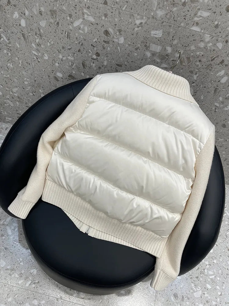Women's Cashmere Goose Down Jacket | Elegant Warm Winter Long Coat