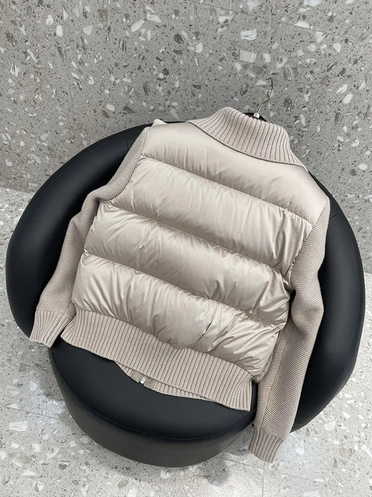 Women's Cashmere Goose Down Jacket | Elegant Warm Winter Long Coat