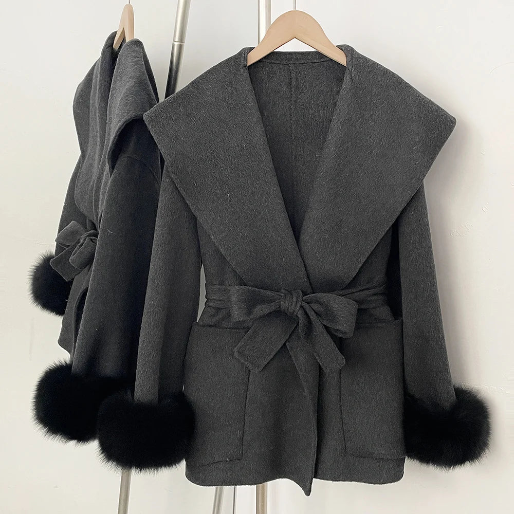 Women's Double-Faced Wool Winter Coat | Elegant Loose-Fit Outerwear