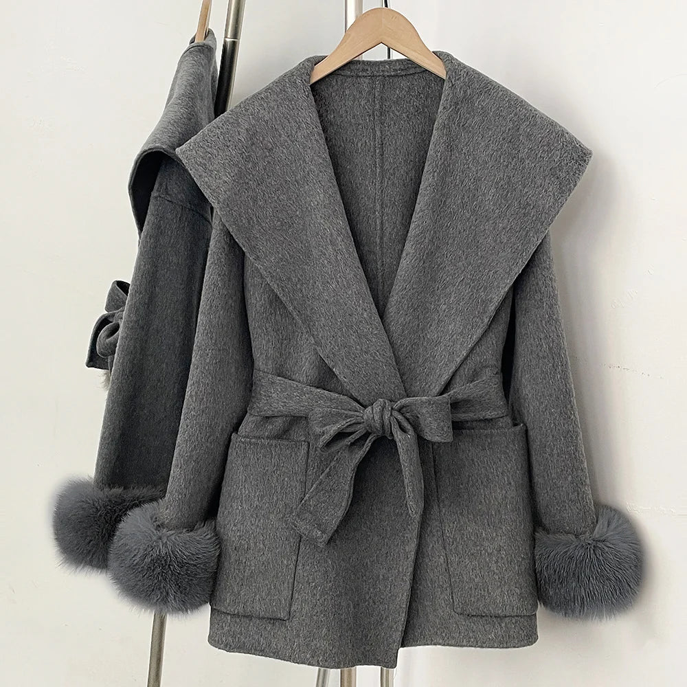 Women's Double-Faced Wool Winter Coat | Elegant Loose-Fit Outerwear