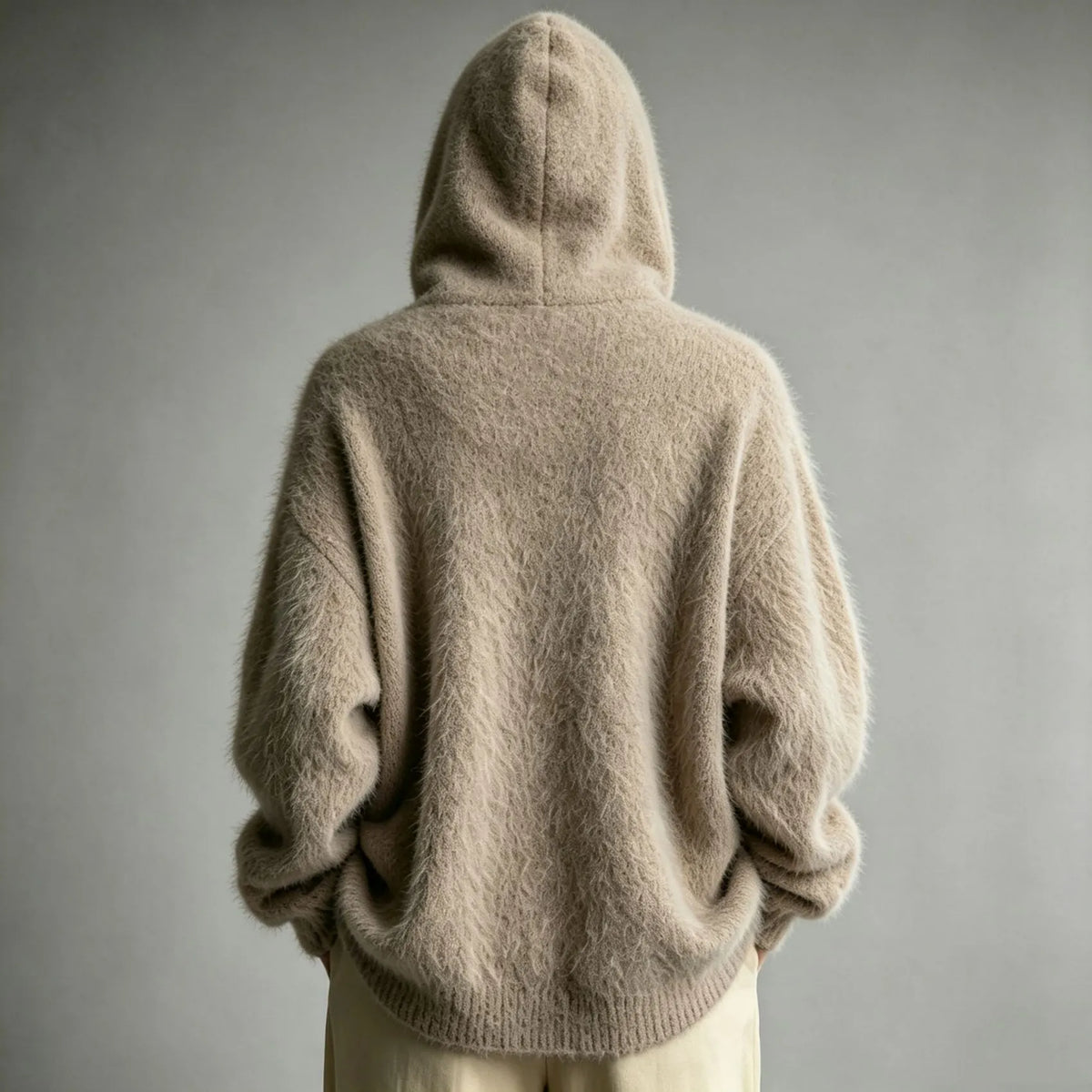 Women's Faux Mink Hooded Cardigan | Casual Loose Autumn Sweater