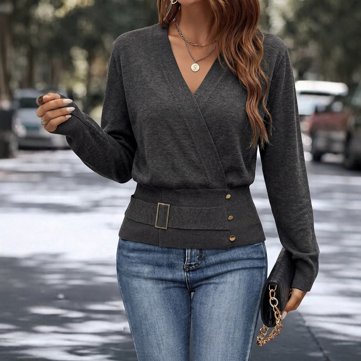 Women's Knit Autumn Pullover Sweater | Casual Loose Long Sleeve Top