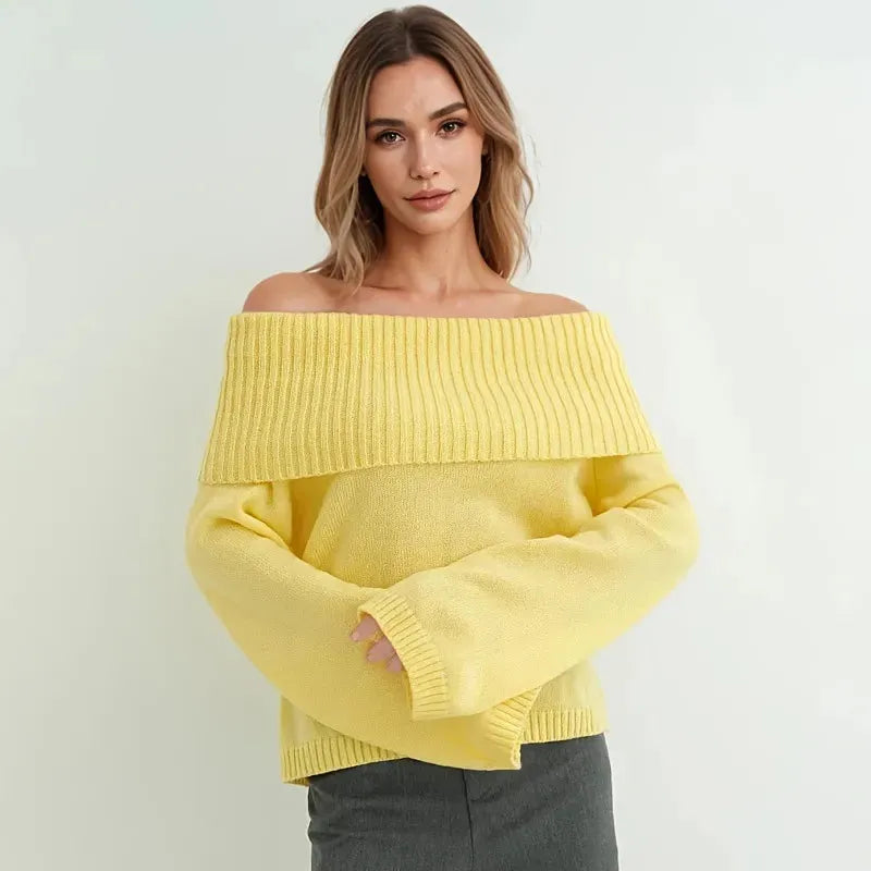 Women's Knit Autumn Sweater | Casual Loose Pullover Top