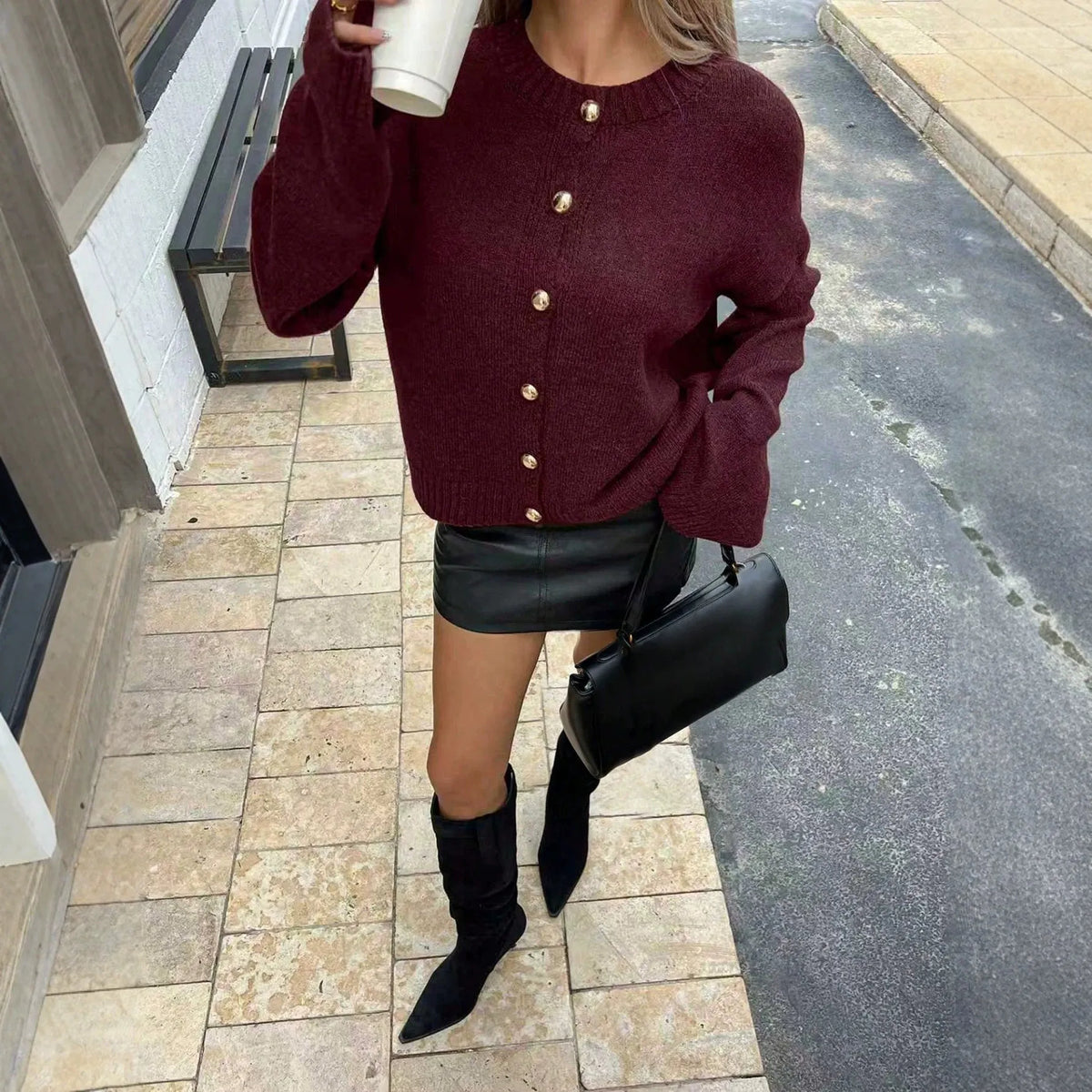 Women's Knit Cardigan Autumn Sweater | Loose Casual Chic