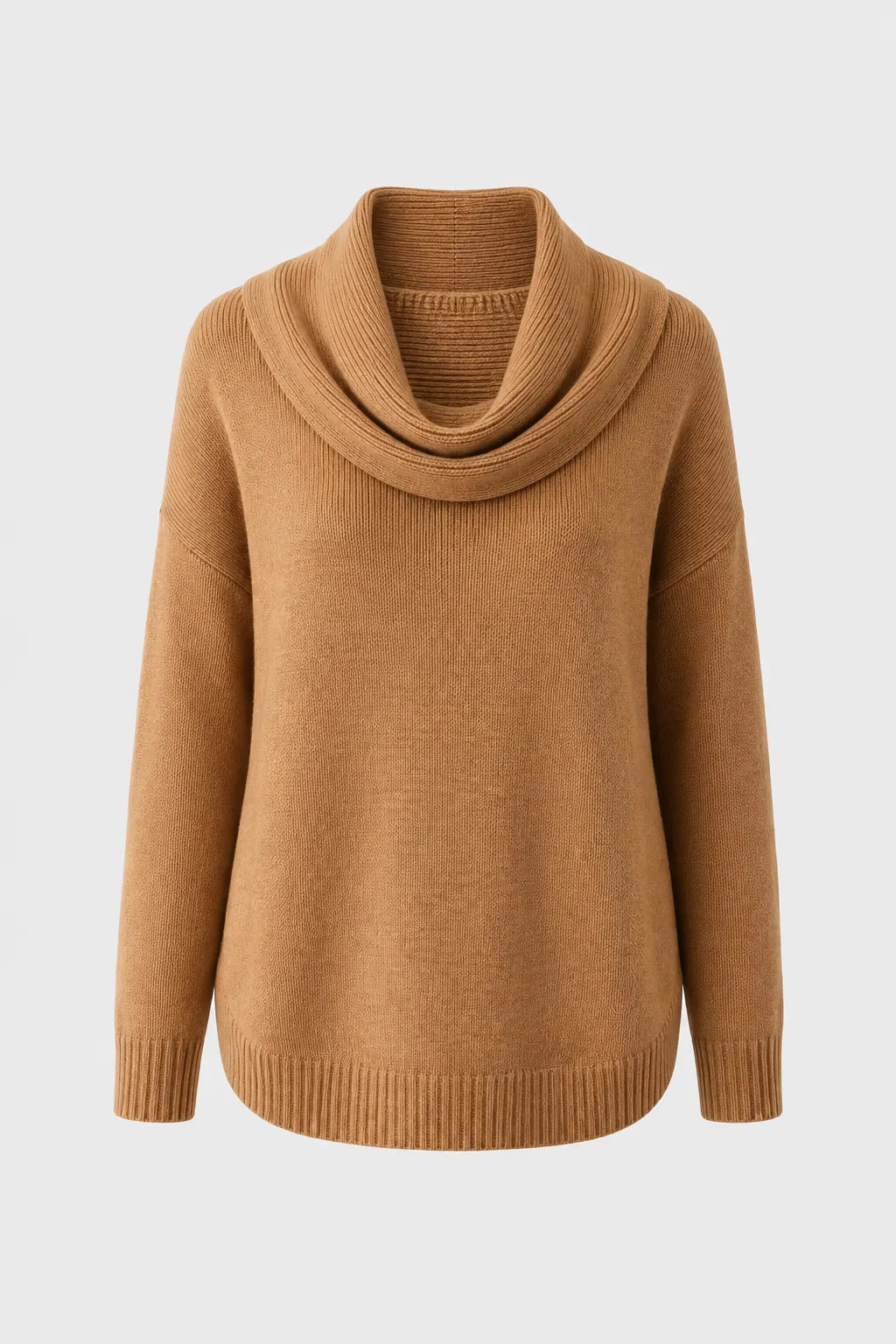 Women's Knit Cowl Neck Winter Jumper | Cozy Relaxed Pullover Sweater