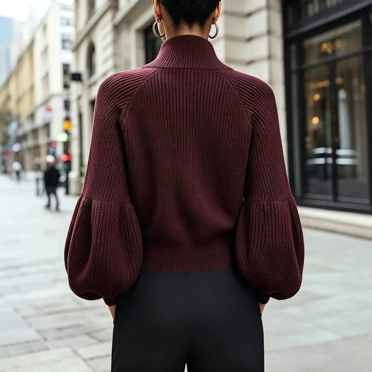 Women's Knit Winter Cardigan | Textured Zip-Up Jacket