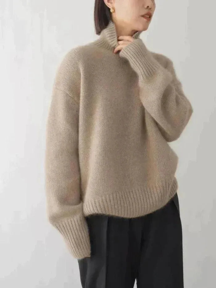 Women's Knit Winter Turtleneck Jumper | Oversized Relaxed Sweater
