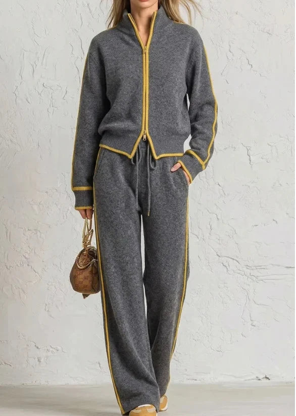 Women's Knitted Autumn Co-Ord Set | Casual Elegant Sweatsuit