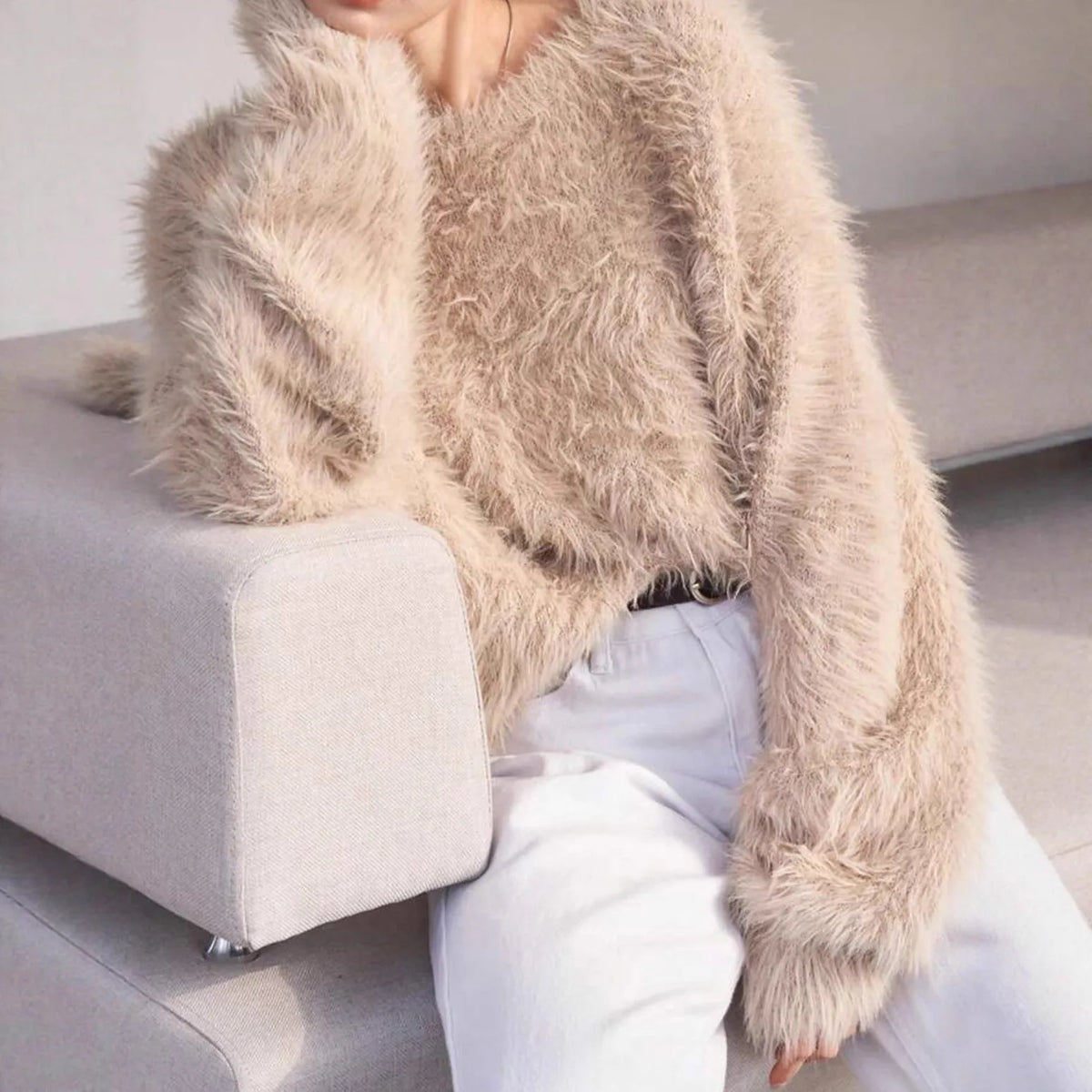 Women's Knit Autumn Sweater | Casual Warm Crewneck Pullover