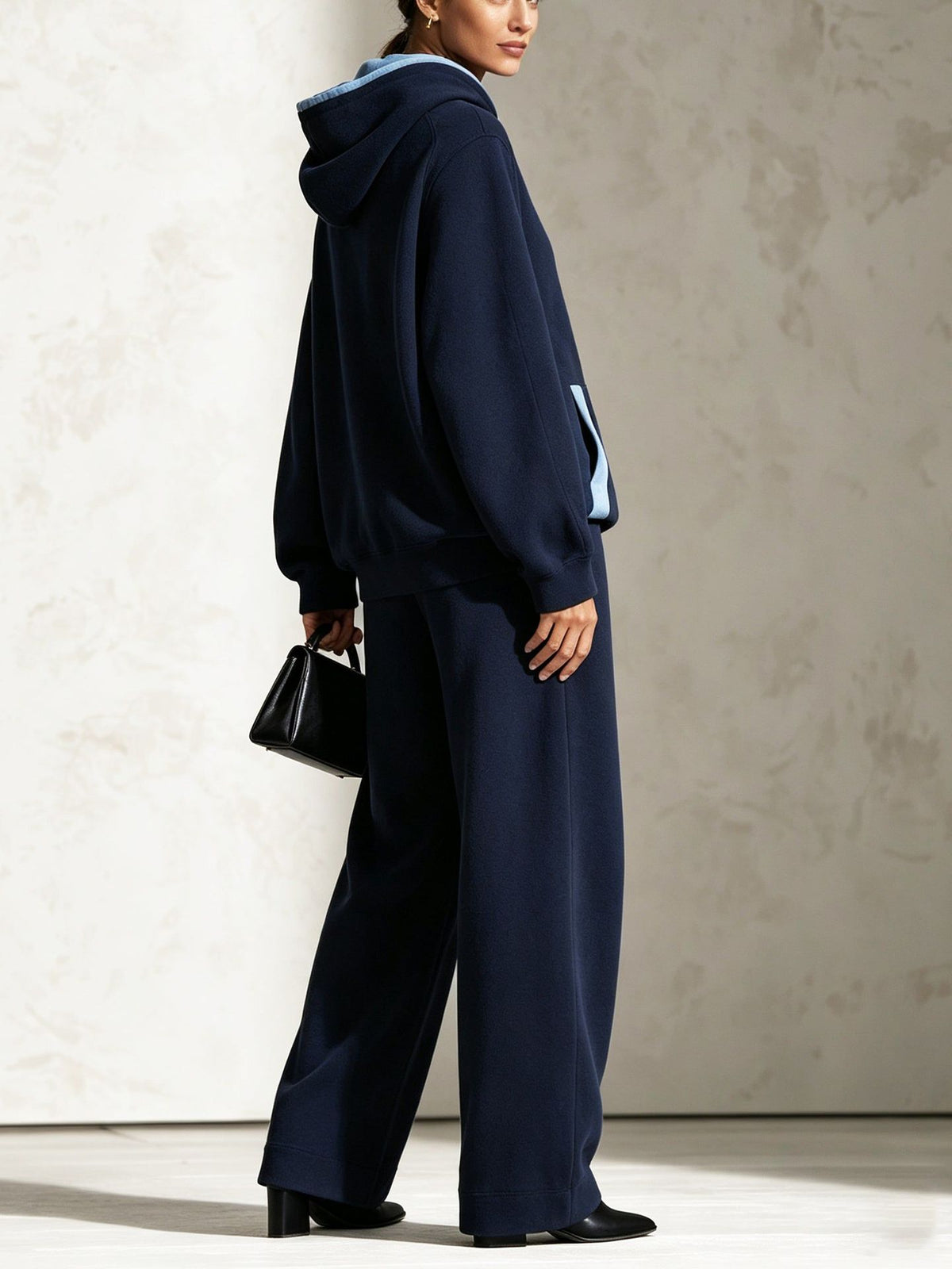 Women's Solid Tracksuit Autumn Set | Casual Loose Sweatshirt Trousers