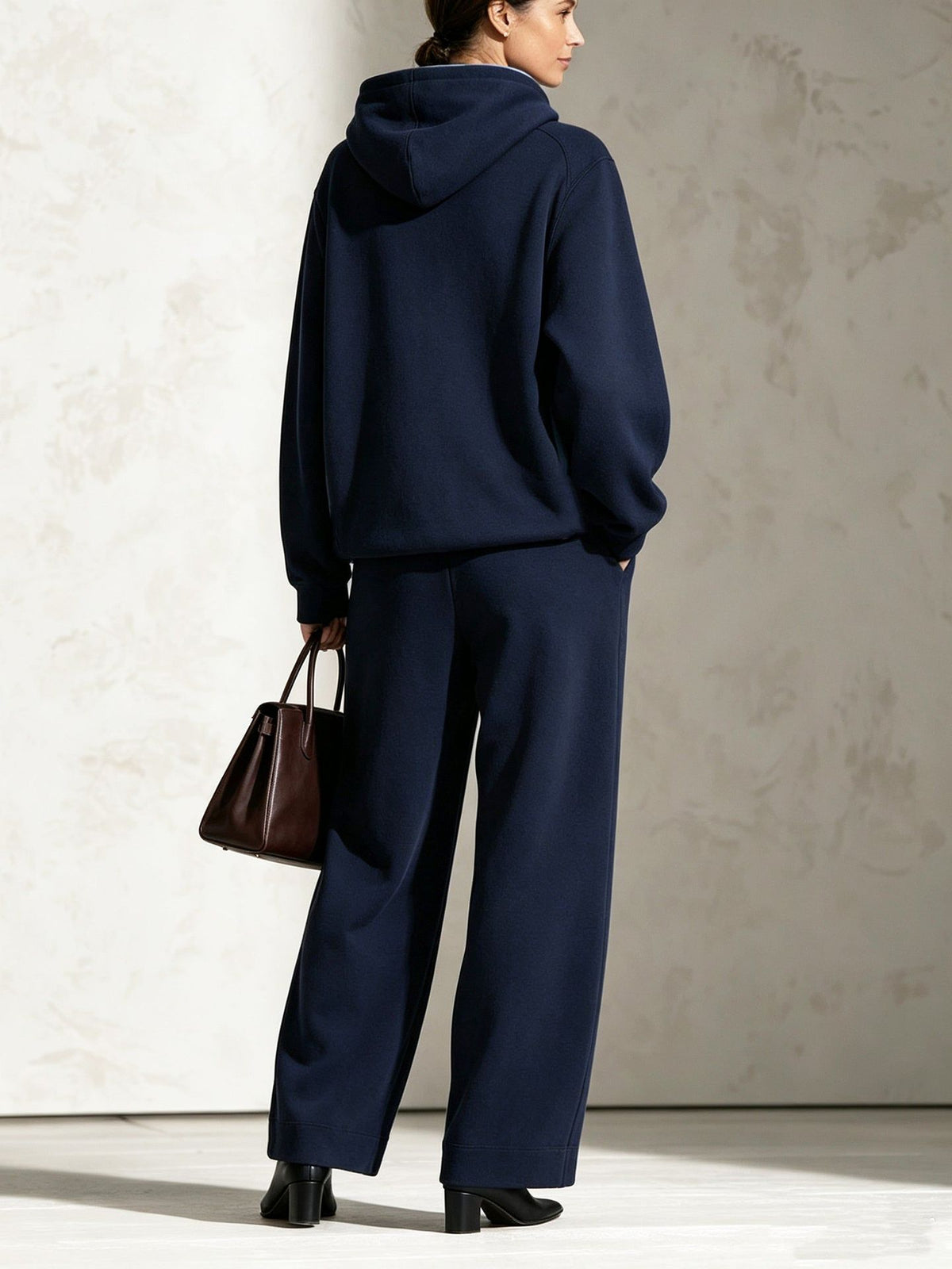 Women's Solid Tracksuit Autumn Set | Casual Loose Sweatshirt Trousers