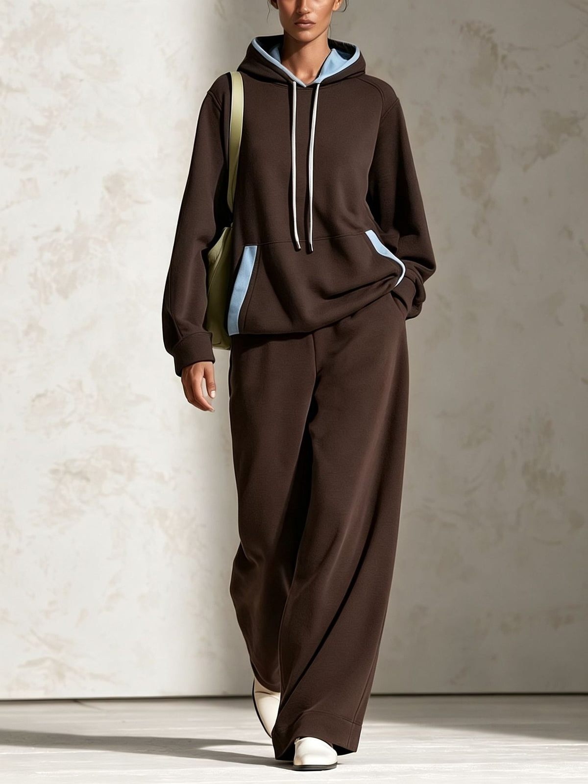 Women's Solid Tracksuit Autumn Set | Casual Loose Sweatshirt Trousers