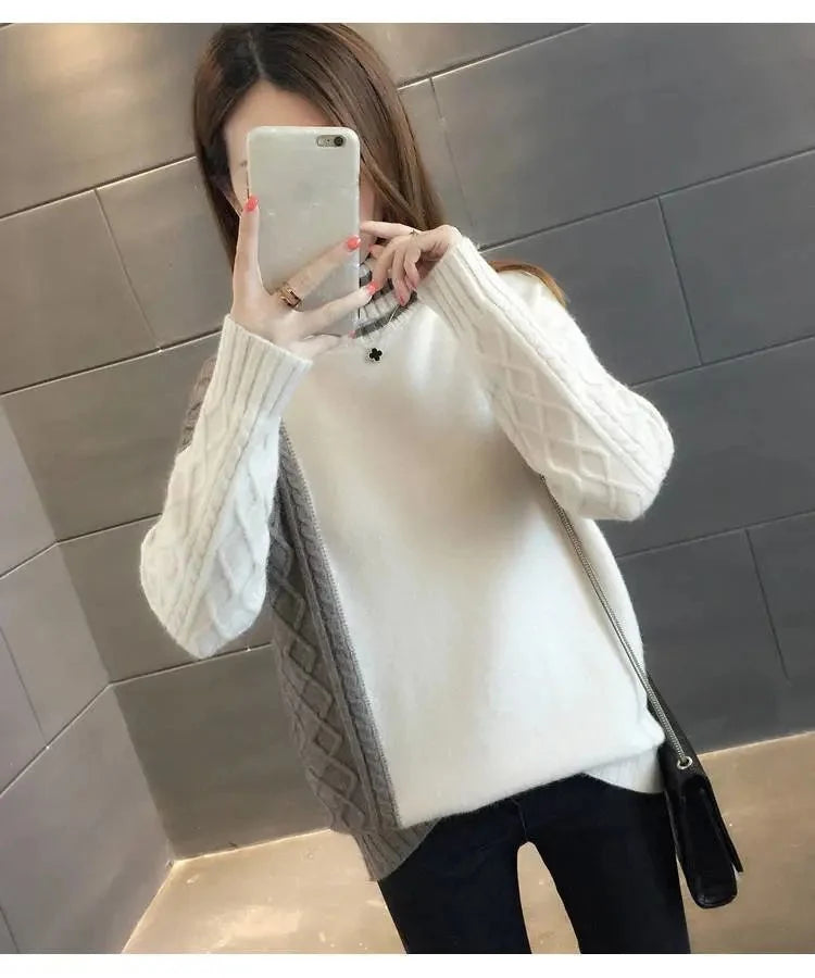 Women's Wool Blend Cable-Knit Turtleneck Winter Sweater | Warm Stylish Pullover