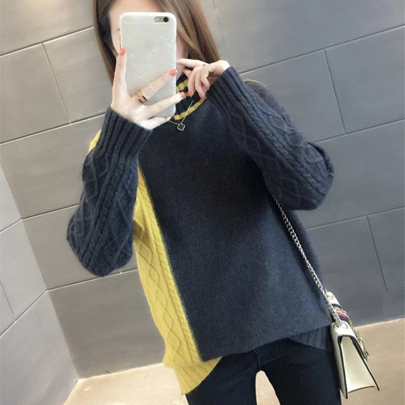 Women's Wool Blend Cable-Knit Turtleneck Winter Sweater | Warm Stylish Pullover