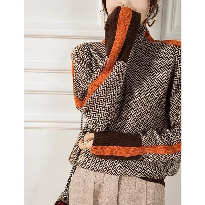 Women's Woolen Knit Winter Sweater | Loose Fit Casual Pullover