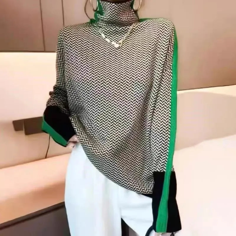 Women's Woolen Knit Winter Sweater | Loose Fit Casual Pullover