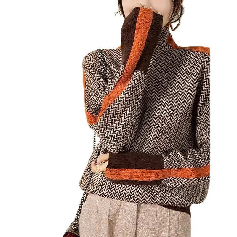 Women's Woolen Knit Winter Sweater | Loose Fit Casual Pullover